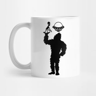 Bigfoot Ufo Silhouette Funny Alien Mug